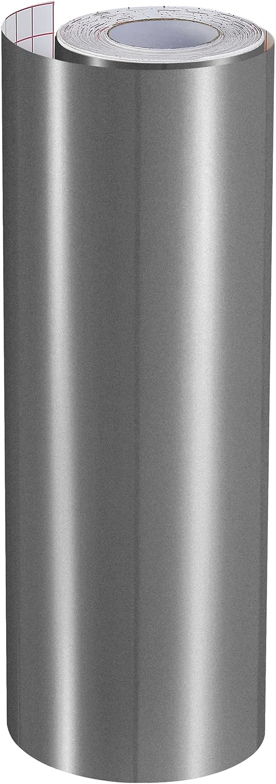 Ant Smart Adhesive Permanent Vinyl Compatible with Cricut Explore and Maker Series Without Cutting Mats, Create DIY Projects, Decals, Stickers & More (Silver, 13inch x 50ft)