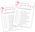 Wedding Shower Games Cards, What Did The Groom Say, Bridal Shower Games 25 Guests, Engagement Party Wedding Games for Guests, Pink Ribbon Bow Wedding Party Supplies - E12