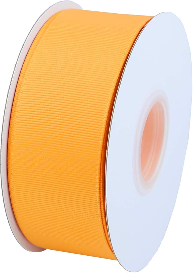 ITIsparkle 11/2" Inch Grosgrain Ribbon 25 Yards-Roll Set for Gift Wrapping Cake Decoration Party Favor Hair Braids Hair Bow Baby Shower Decoration Floral Arrangement Craft Supplies, Gold Ribbon