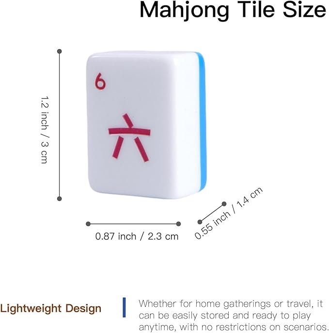 American Mahjong Tile Set (Blue)