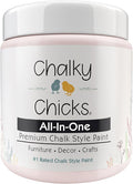 Chalky Chicks All-in-One Chalk Paint for Furniture or Cabinet - 8 Fl Oz - Matte Finish Paris Pink for Metal, Wood Furniture Paint - No Sanding All-in-One for Home Decor & Crafts, USA Made