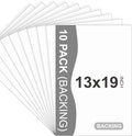 10 Pack Backing Boards, 13x19 Uncut White Mats Matboards, Acid-Free Backerboards for Art Prints, Ideal for Photos, Pictures, Prints, and Frames
