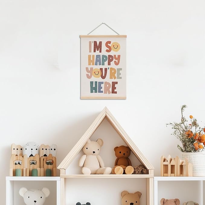 Boho Classroom Decor Wall Decor Poster Hanger, Teacher Gits, Welcome Sign Wall Hanging Flag Banner, Classroom Decoration Nursery Toddler Kids Room Playroom Decoration Wall Art Christmas Birthday Gifts