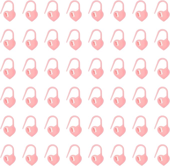 uxcell 200pcs Stitch Markers for Crocheting, Heart Shaped Crochet Marker Needle Clip Counter for Knitting Clothing Tag DIY Craft,Pink