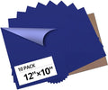 HTVRONT Blue Heat Transfer Vinyl Bundle - 10 Pack 12" x 10" HTV Vinyl for T-Shirt, Royal Blue Iron on Vinyl for All Cutting Machine or Heat Press Machine