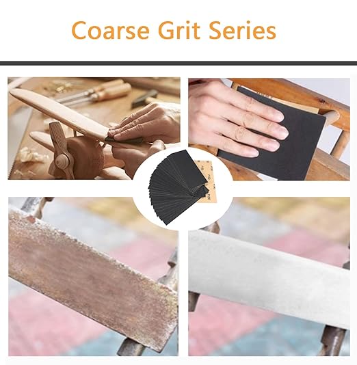 30Pcs 9 x 3.6 Inchs 150 Grit Wet and Dry Handmade Universal Sanding Sheets, Suitable for Woodworking Furniture/Automobiles/Metal/Lacquer Polishing Sandpaper