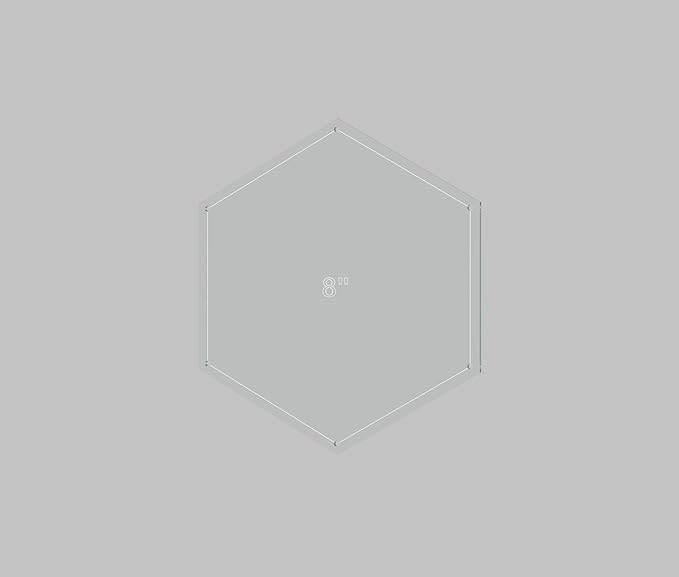 Hexagon Quilting Template Set - 5", 6", 7", 8" Sizes with 1/4" Seam Allowance - Durable Acrylic Templates for Quilting, Patchwork, Crafting, & Sewing Projects - Clear Templates for Accuracy