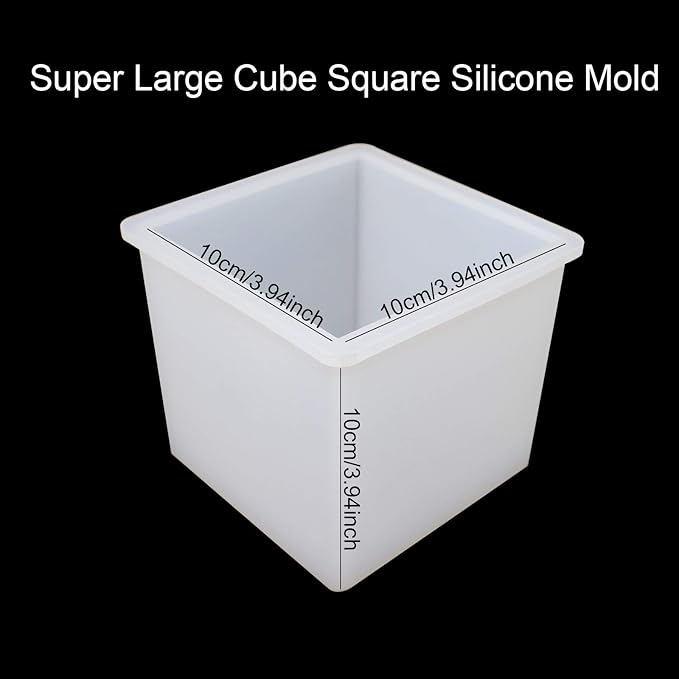 4 Inches Cube Silicone Molds Square Silicone Molds Resin Epoxy Casting Molds