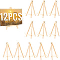 12 Pack Easel for Painting, 9 Inches Easel, Tabletop Painting Canvas Tall Wood Display Easels Set of 12, Art Craft Painting Easel Stand for Artist Adults Students