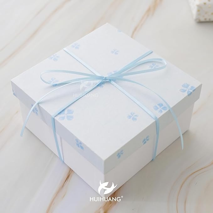 HUIHUANG Light Blue Thin Satin Ribbon 1/8 inch Ribbon 100 Yards Roll Double Face Craft Ribbon for DIY Crafts Gift Wrapping Bows Decoration Sewing and Invitation Card Hanging Tags Baby Shower Decor