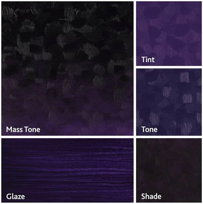 Tusc & Pine Artist Oil Paint - Amethyst, 150 ml, Non-Yellowing, Rich & Creamy Consistency, Maximum Pigment Load, Small Batch Milled Oil Paints Made in the USA for Professional Artists