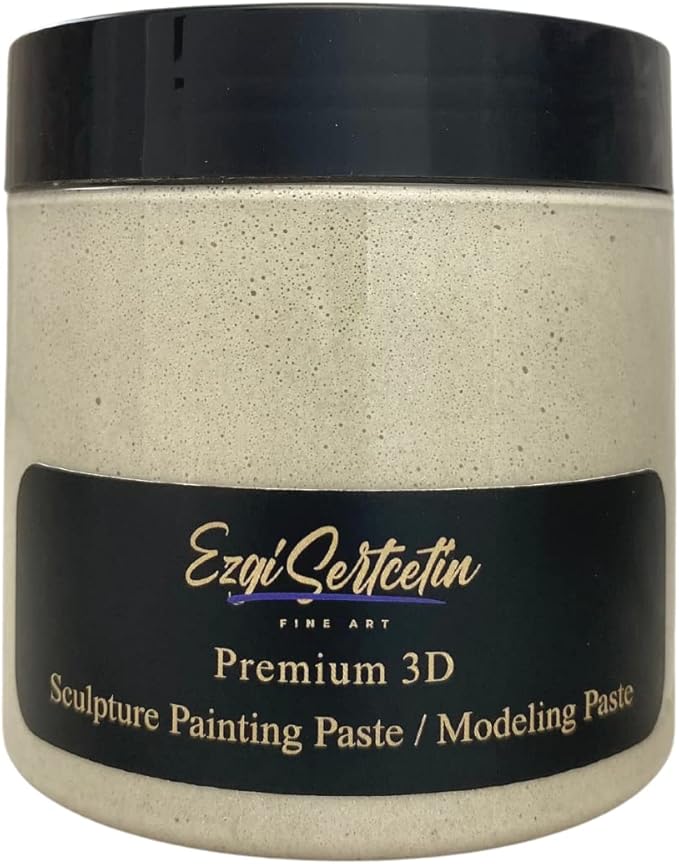 3D Sculpture Painting Paste|Texture Paste|Decorative Plaster|Ready to Use|Unique Metallic Pearl and Neon Colors|Ideal for Artwork|Stencil|Flowers|Texture and Art Relief|6 oz (Choco Milk)