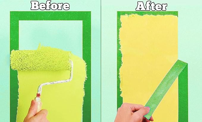 5 Rolls Pinstripe Tape - Masking Tape 1/16", 1/8", 1/4", 1/2", 3/4" - Thin Painters Masking Automotive Tape for DIY, Car, Auto, Paint, Art, Tumblers (Green)