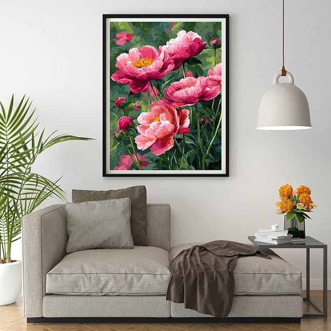 Moohue 14 ct Counted Cross Stitch Kits for Adults Flowers Cross Stitch Patterns Stamped Printed Cross Stitch Kits (Flowers 11)