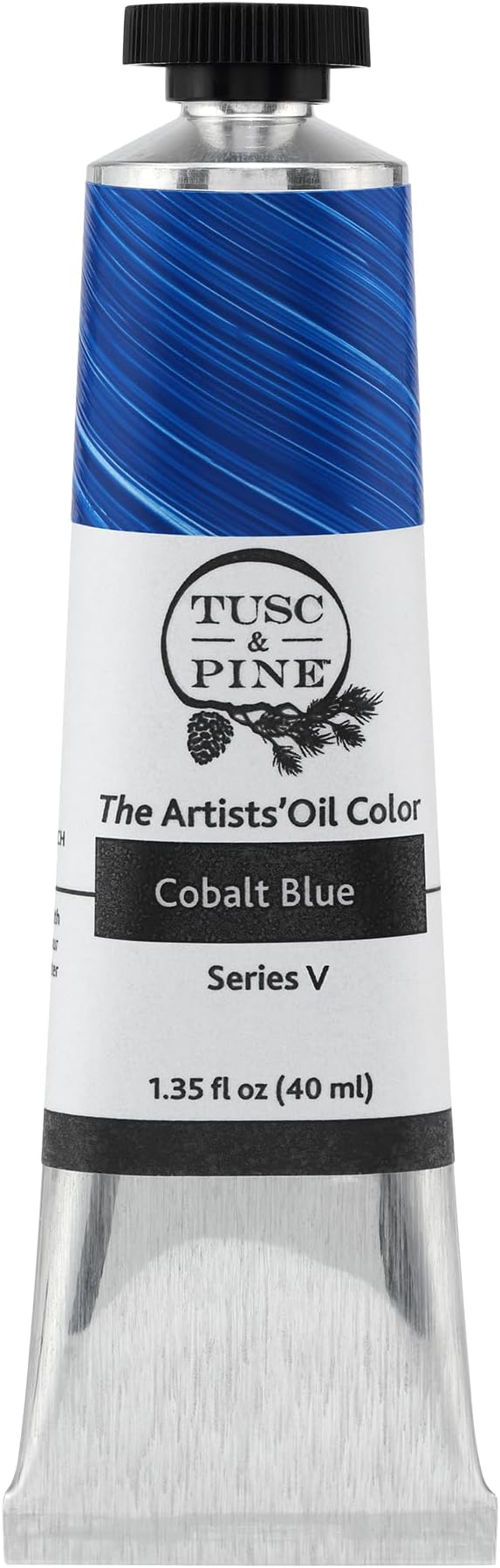 Tusc & Pine Artist Oil Paint - Cobalt Blue, 40 ml, Non-Yellowing, Rich & Creamy Consistency, Maximum Pigment Load, Small Batch Milled Oil Paints Made in the USA for Professional Artists