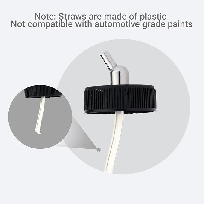 10PCS 22CC Airbrush Glass Bottles with Jar Caps for Master, Iwata Dual Action Airbrush