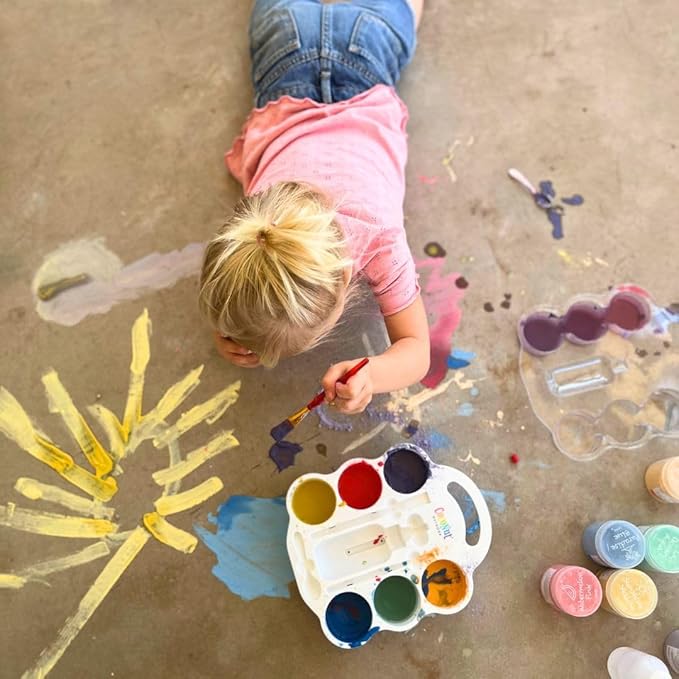 DIY Sidewalk Chalk Paint 6pk Kit - Non-Toxic, Washable Powdered Chalks - Simply Mix in Water and Use a Paintbrush to Create Colorful Artwork on the Sidewalk or Chalkboard, For Kids Ages 5+