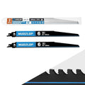 2 Pack 12 inch Reciprocating Saw Blades Set，6 TPI High Carbon Saw Blades for Wood with Nails，Saw Blades with Organizer Case (2, 6T/12inch)