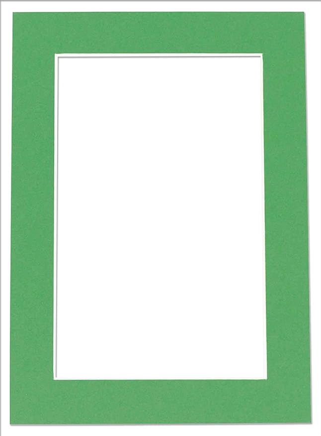 11x14 Mat for 8.5x11 Photo - Precut Bright Green Picture Matboard for Frames Measuring 11 x 14 Inches - Bevel Cut Matte to Display Art Measuring 8.5 x 11 Inches - Acid Free ONE MAT