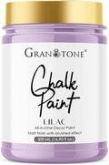 GRANOTONE Chalk Paint for Furniture | Matt-Finish Water-Based Acrylic Paint for Wood, Walls, Metal, Glass, Paper, Fabric Canvas | Maximum Coverage Chalk Paint for Kids & Adults, 500 Ml (LILAC)