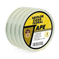 4Packs Clear Floral Tape - 1/4 inches Wide Floral Vase Tape, Clear Waterproof Floral Tape for Fresh Flower Bouquets and Flower Arrangements Crafts (0.25inch*4Packs), 0.25inch*4Pack