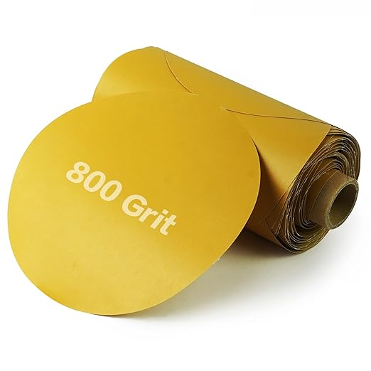 PSA Sanding Discs 6 Inch Adhesive Backed Sandpaper 100 Pack 800 Grit Self Adhesive Sanding Discs for DA Sander Self Stick for Wood, Auto Body Repair, Paint, Metal, and Plastic