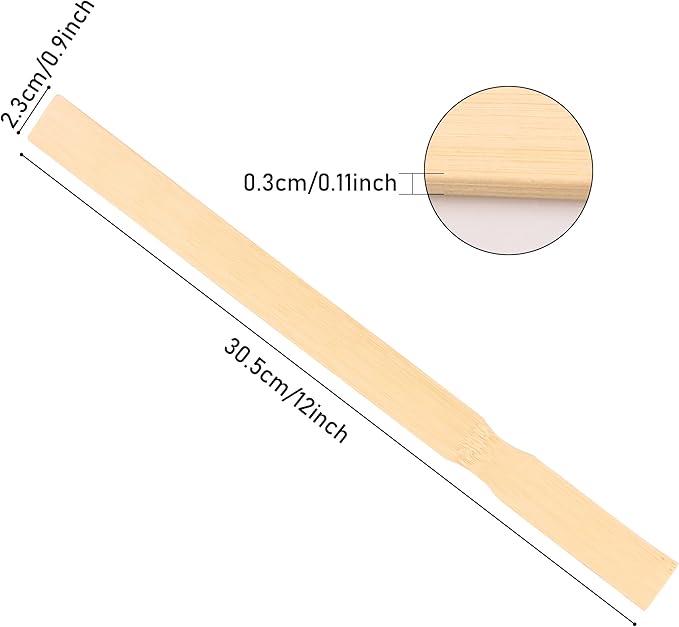 Bamboo Paint Stir Sticks - Rewiss Paint Sticks 12 Inch Wood Stirrers Paddles Resin or Wooden Craft Sticks, Garden and Library Markers(1000 pcs)