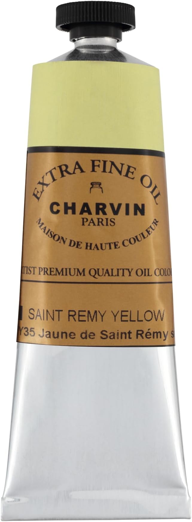 Charvin Extra Fine Oil Paint, Saint Remy Yellow 60 ml - Triple-Milled, Rich Texture, Poppy Oil-Based, Light-Fast, Handmade, Archival Quality