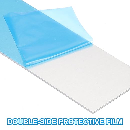 PATIKIL 6061 T651 Aluminum Sheet Metal 4 x 3 x 1/8(0.125") Inch 3Pcs Flat Plain Aluminum Plate Covered Stock with Protective Film, Heat Rectangle 3MM for Lndustry Crafting