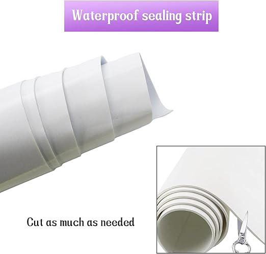 Closed Cell Neoprene Foam Rubber Sheet with Adhesive - 81 x 12 x 1/8 Inch Multi-Function Insulation, Soundproofing, and Weatherproof Foam Padding Easy Cut DIY, White