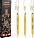 Gold Gel Pens 3-Pack - 0.6/0.8/1.0mm Fine to Bold Tips for Black Paper, Bullet Journaling & Holiday Crafts - Metallic Ink Set for Artists, Card Making & DIY Gifts