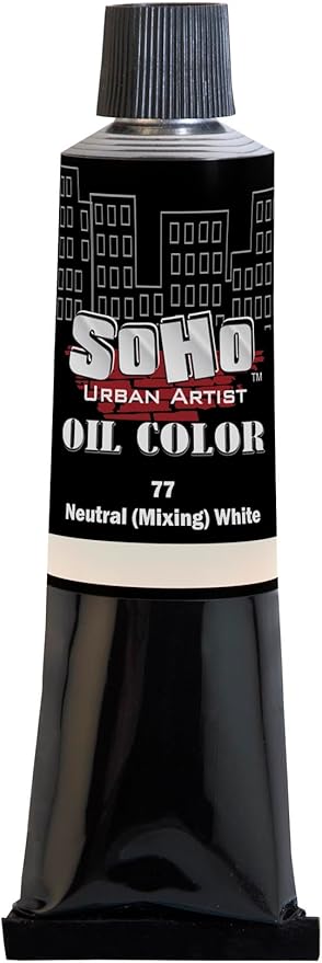 Soho Urban Artist Oil Paint - Neutral White (Mixing), 170 ml Tube - Best Valued Oil Colors for Painting, Excellent Pigment Load
