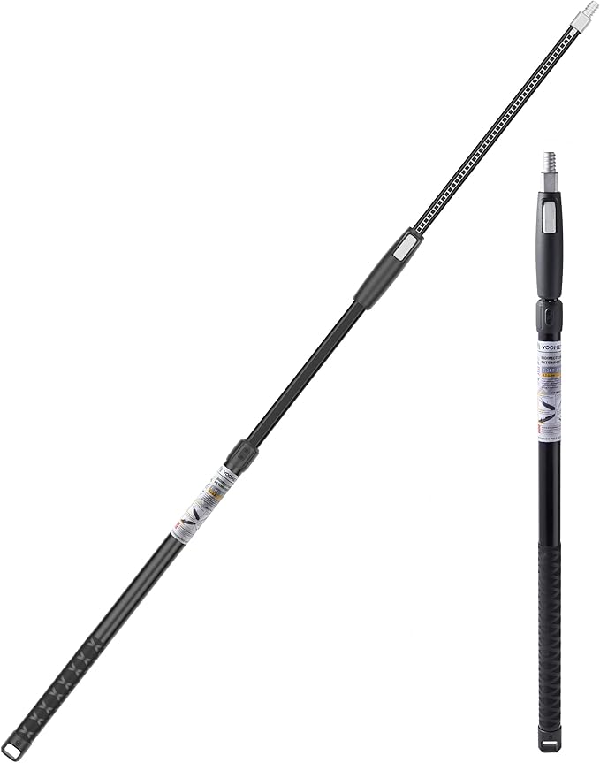 VOOMEY 3-5.9 ft (0.95-1.8m) Dual Extending 50 Point Adjustable Extension Pole for Paint Roller Frames | Heavy-Duty Telescopic Extension Pole | Multi-Purpose Tool for Dusting, Painting & Mores