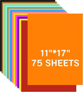 Colored Cardstock A3 Color Large Paper Colored 11"x17" Card Stock 75 Sheets Multi-Color Poster Sheets 15 Colors