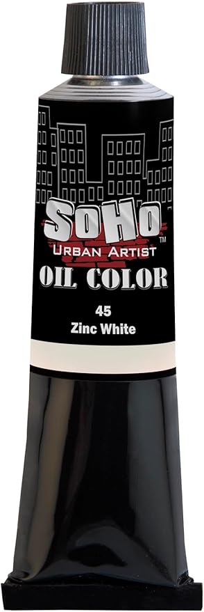 Soho Urban Artist Oil Paint - Zinc White, 170 ml Tube - Best Valued Oil Colors for Painting, Excellent Pigment Load
