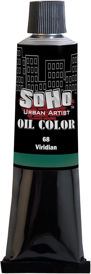 Soho Urban Artist Oil Paint - Viridian, 170 ml Tube - Best Valued Oil Colors for Painting, Excellent Pigment Load