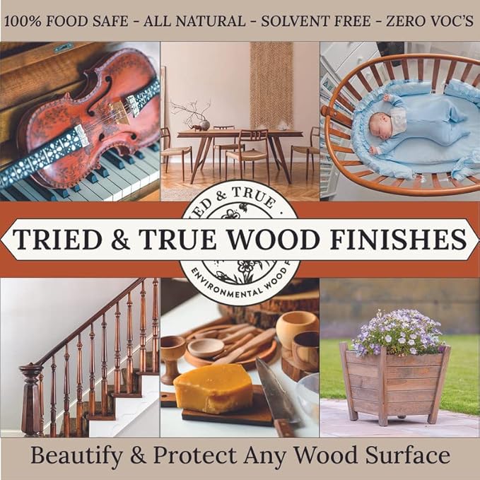 Tried & True Superior Varnish Oil Wood Finish, Gallon - Natural Pine Resin & Linseed Oil, Ideal for Interior Furniture, Tables, Countertops - Non-Toxic, Scratch Resistant & Durable