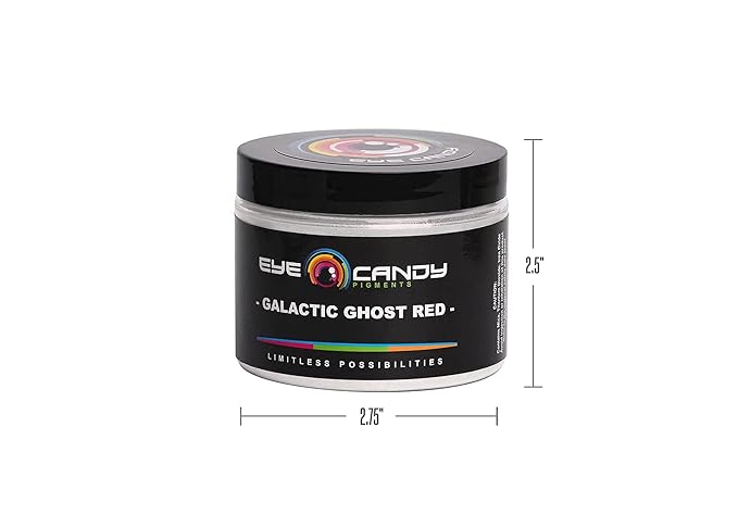 Eye Candy Pigments Premium Ghost Mica Powder - Galactic Ghost Red (50gr) - for Epoxy, Resin, Soap, Paint, Woodworking, Acrylic Pouring, Bath Bombs, Fishing Lures - DIY Arts and Crafts Additive