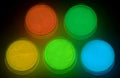 Fluorescent 5 Color Pack Glow in The Dark Pigment Powder - 12g Each, 60g Total…