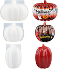 3Pack Mini 3D Pumpkin Molds for Resin, Resin Pumpkin Mold, Pumpkins Silicone Mold for Epoxy Resin, Handmade Soap, Candle, Halloween Silicone Molds