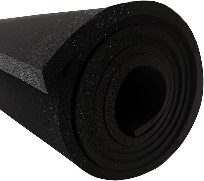 Dualplex Neoprene Sponge Foam Rubber Sheet 15x60 Inches x 1/2" Thick, Perfect Cosplay Roll Padding, DIY Project Sheet - Easy Cut Non-Adhesive Multi-Function Soundproof Rubber Foam