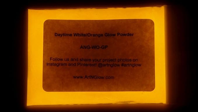 Glow in The Dark Pigment Powder - Neutral and Fluorescent Color for Art Painting, Fine Art, Nail Art Paint, and DIY Crafts - Long Lasting 10+ Color Options - Neutral Orange - (8 Ounce)