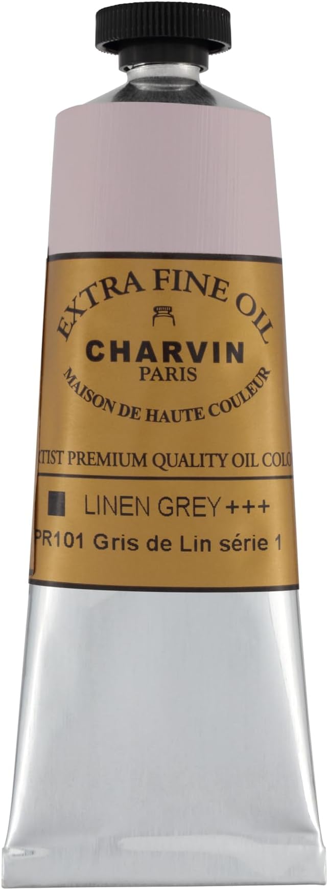 Charvin Extra Fine Oil Paint, Linen Grey 60 mL - Triple-Milled, Rich Texture, Poppy Oil-Based, Light-Fast, Handmade, Archival Quality