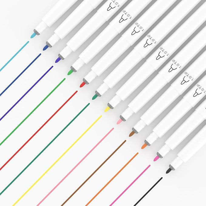 REALIKE Acrylic Paint Markers for Cricut Maker 3/Maker/Explore 3/Air 2/Air, Multicolor Acrylic Paint Pens for Rocks,Fabric, Paper, Wood, Canvas, Glass, Ceramic (1.0 Tip)