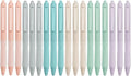 Linbsunne Ballpoint Pens Medium Point 1mm Black Pen with Super Soft Grip Ball Point Pen for Men Women Retractable Pens (18-pack)