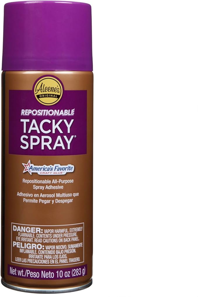 Aleene's Repositionable Tacky Glue Spray, All-Purpose, Temporary Bond Adhesive, 10 oz
