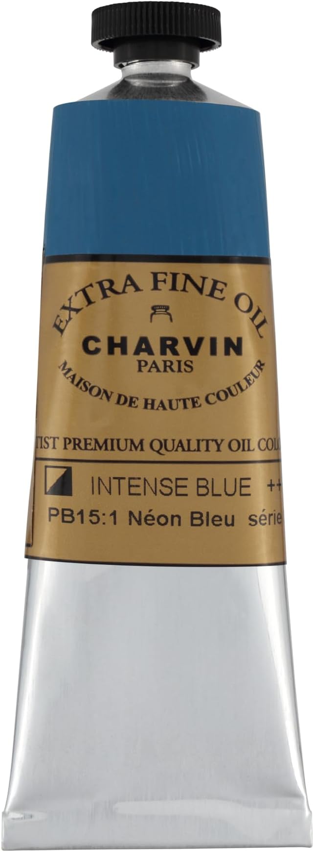 Charvin Extra Fine Oil Paint, Intense Blue 60 mL - Triple-Milled, Rich Texture, Poppy Oil-Based, Light-Fast, Handmade, Archival Quality