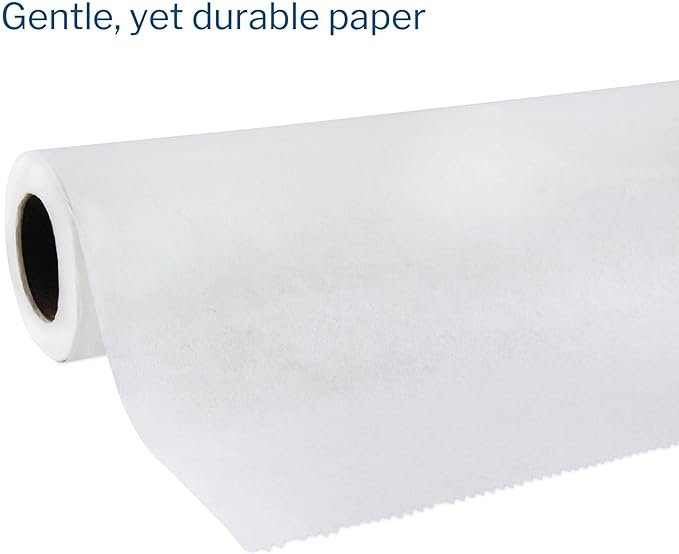 McKesson Medical Exam Table Paper [12 Rolls] – Bed Table Sheet Cover for Diaper Changing, Waxing, Nursing, Chiropractor, Patternmaking, Tracing - Premium Smooth Paper Roll - White, 18 in x 225 ft