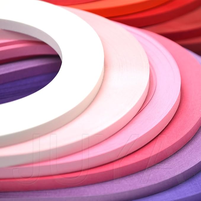 JUYA Single Color Paper Quilling Strips Set 42 Colors 100 Strips per Pack 2/3/5/7/10 mm Width Available 42 colors, width 10 mm (0.39 in)