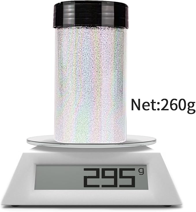 High Capacity 260g Iridescent Fine Glitter,Shaker Bottle Fine Glitter for Epoxy Resin DIY Craft,Rainbow Fine Glitter for Nail Art Face Body Glitter Tumbler Making (IRI lt Pink)